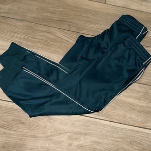 2-Dark Green joggers with white pinstripe